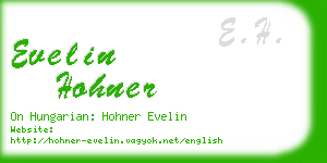 evelin hohner business card